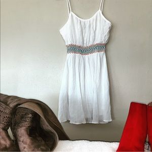 White summer boho dress